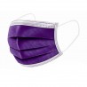 Máscara médica anti-bacteriana descartável - máscara boca - 3 camada - roxo