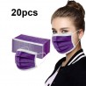 Máscara médica anti-bacteriana descartável - máscara boca - 3 camada - roxo
