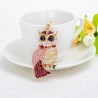 Cute Owl - Rhinestone - KeychainKeyrings