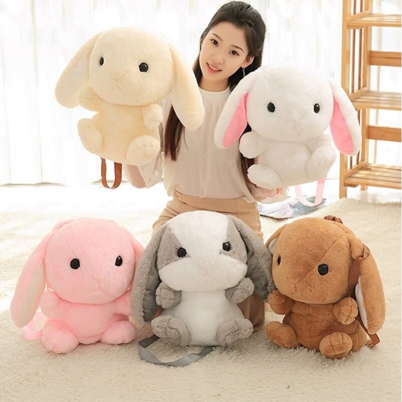 Bunny - coelho - brinquedo de pelúcia - travesseiro - mochila pequena - 45cm
