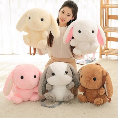 Bunny - coelho - brinquedo de pelúcia - travesseiro - mochila pequena - 45cm
