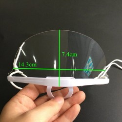 5 peças - máscara de boca transparente - escudo plástico