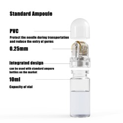 Rolo Derma - Dicas de titânio - Microneedle 0.25mm - Automático - Reutilizável