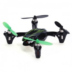 Hubsan X4 H107C Atualizado - 2.4G - 4CH - 2MP Camera - Preto Verde - Modo 2 (Lanterna de mão esquerda)