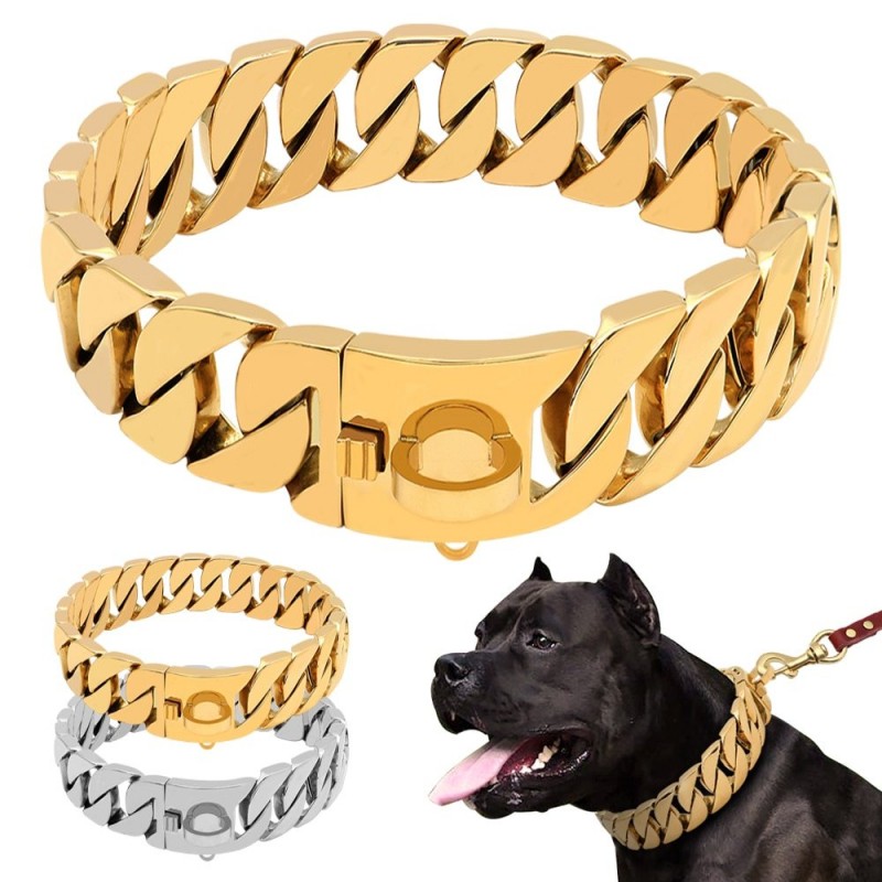 Metal forte Cadeia de cão - aço inoxidável - grandes cães