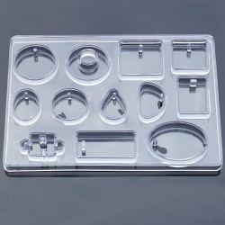Molde de fundição de silicone para fabricação de jóias de resina - 12 formas
