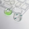 Molde de fundição de silicone para fabricação de jóias de resina - 12 formas