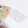Molde de fundição de silicone para fabricação de jóias de resina - 12 formas