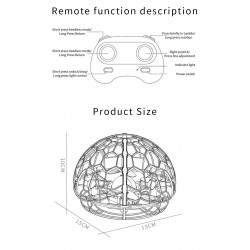 D3 - Luz Colorida - Sensor de Gestura - Modo de Segure Altitude - Indução Inteligente - Bola de Voo