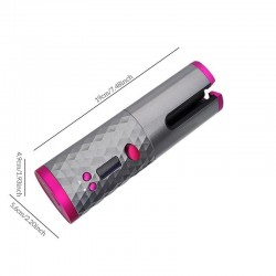 Curador de cabelo cerâmico - sem fio - auto-rotating - display LED - USB