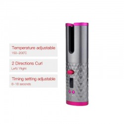 Ceramic hair curler - cordless - auto-rotating - Led display - USBHair