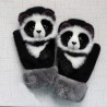 Crianças luvas de inverno com animais de desenho animado - luvas macias