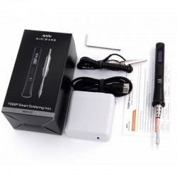 Mini ferro de solda inteligente - temperatura ajustável - display OLED - 30W - TS80P