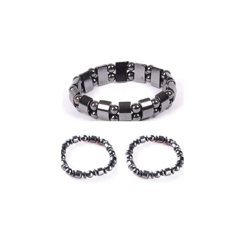 Pulseira elástica com contas - terapia magnética