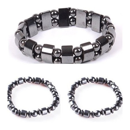Pulseira elástica com contas - terapia magnética
