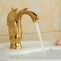 Torneira em forma de cisne de luxo - torneira com furo único