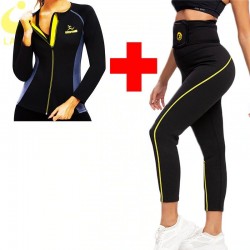 Leggings emagrecimento e top - efeito sauna - conjunto de fitness emagrecimento