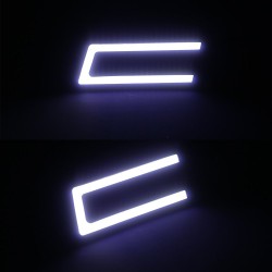 Luzes de carro DRL - LED - COB - à prova d'água - 12V - 2 peças