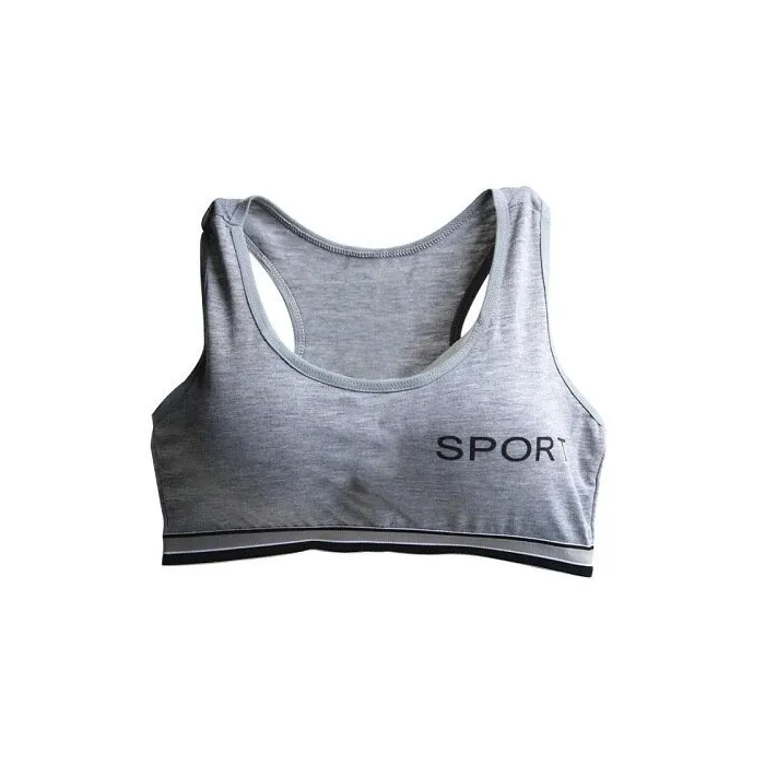 "SPORT" print - cotton fitness padded braWomen's fashion