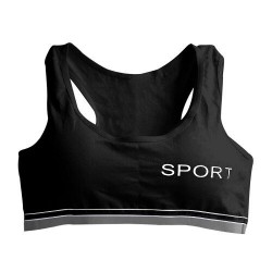 "SPORT" impressão - algodão fitness sutiã acolchoado