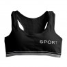 "SPORT" impressão - algodão fitness sutiã acolchoado