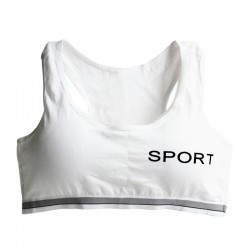 "SPORT" impressão - algodão fitness sutiã acolchoado