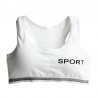 "SPORT" impressão - algodão fitness sutiã acolchoado