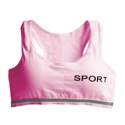 "SPORT" impressão - algodão fitness sutiã acolchoado