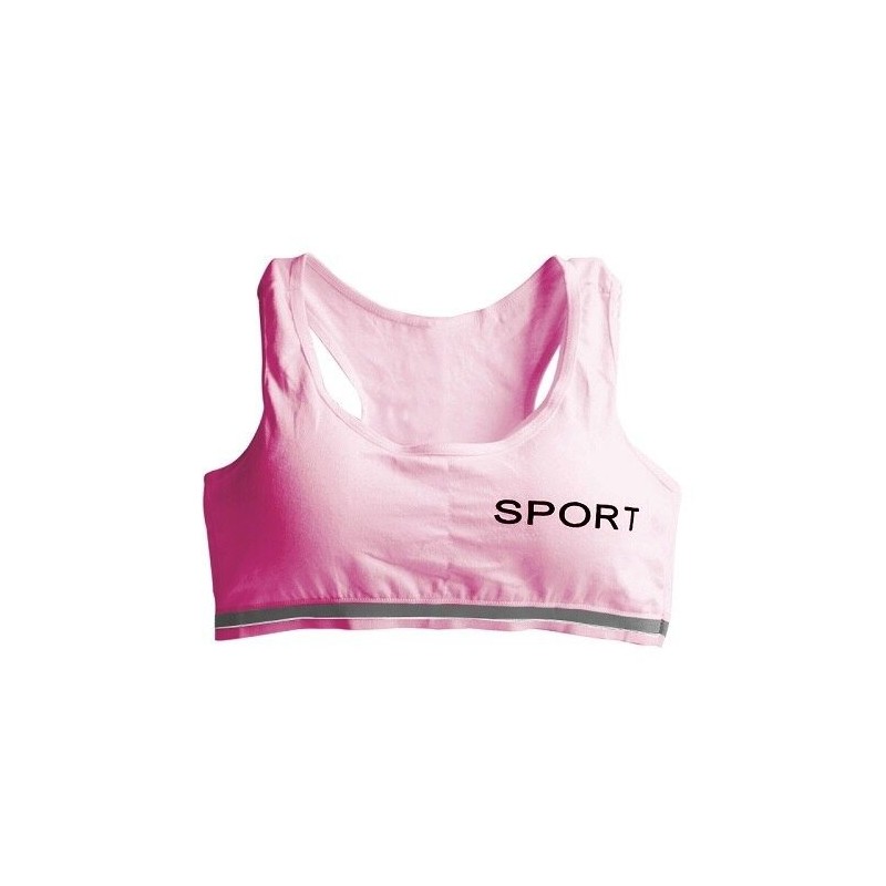 "SPORT" impressão - algodão fitness sutiã acolchoado