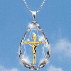 Cristal pingente de diamante - colar de prata - cruz - golfinho - árvore