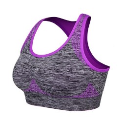 Sutiã de fitness à prova de choque com empurrar para cima - top acolchoado