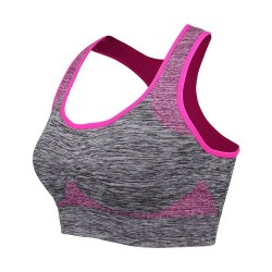Sutiã de fitness à prova de choque com empurrar para cima - top acolchoado