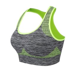 Sutiã de fitness à prova de choque com empurrar para cima - top acolchoado