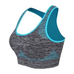 Sutiã de fitness à prova de choque com empurrar para cima - top acolchoado