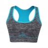 Sutiã de fitness à prova de choque com empurrar para cima - top acolchoado