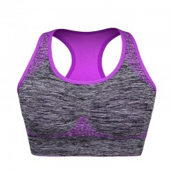 Sutiã de fitness à prova de choque com empurrar para cima - top acolchoado