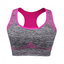 Sutiã de fitness à prova de choque com empurrar para cima - top acolchoado