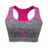 Sutiã de fitness à prova de choque com empurrar para cima - top acolchoado