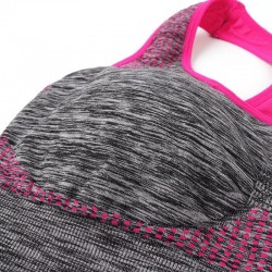 Sutiã de fitness à prova de choque com empurrar para cima - top acolchoado
