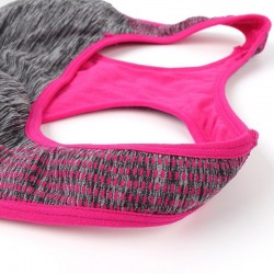 Sutiã de fitness à prova de choque com empurrar para cima - top acolchoado