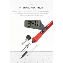 80W Ferro de solda elétrica - display LCD - temperatura ajustável - 110V / 220V