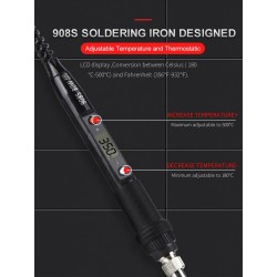 80W Ferro de solda elétrica - display LCD - temperatura ajustável - 110V / 220V