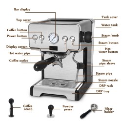 Coffee maker machine - semi-automatic - 15 BarCoffee ware
