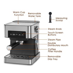 Máquina de café - espuma de leite - moedor de café - 20 Bar - 220V