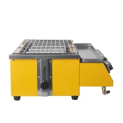 churrasco grelha - forno exterior - aço inoxidável e vidro - LPG 4 queimadores gás