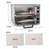 Electric oven - for pizza / chicken / bread - stainless steel - double-layerBakeware