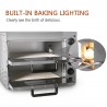 Electric oven - for pizza / chicken / bread - stainless steel - double-layerBakeware
