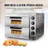 Electric oven - for pizza / chicken / bread - stainless steel - double-layerBakeware
