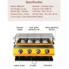 churrasco grelha - forno exterior - aço inoxidável e vidro - LPG 4 queimadores gás