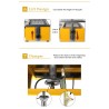 churrasco grelha - forno exterior - aço inoxidável e vidro - LPG 4 queimadores gás